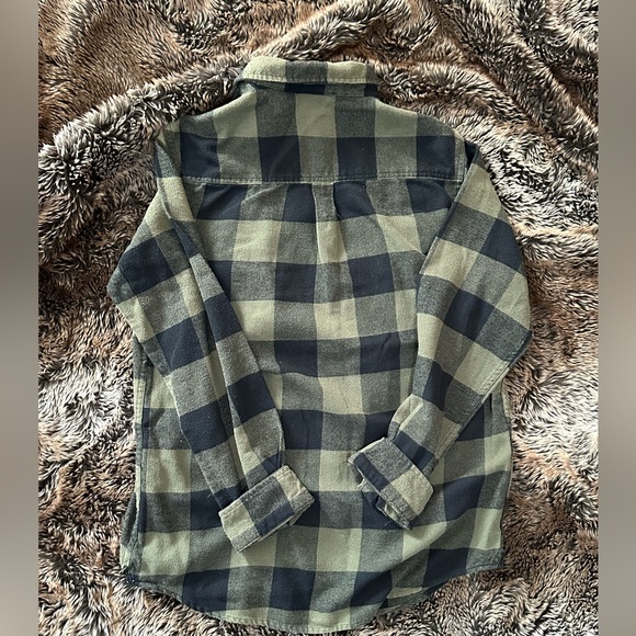 Sun Diego-Flannel Button Down-Black/OD Green Plaid-Size: M (men’s) - Picture 3 of 3